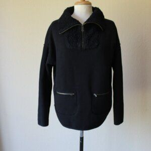 Athleta heavy, warm zipper neck sweatshirt soft Fleece lining  S